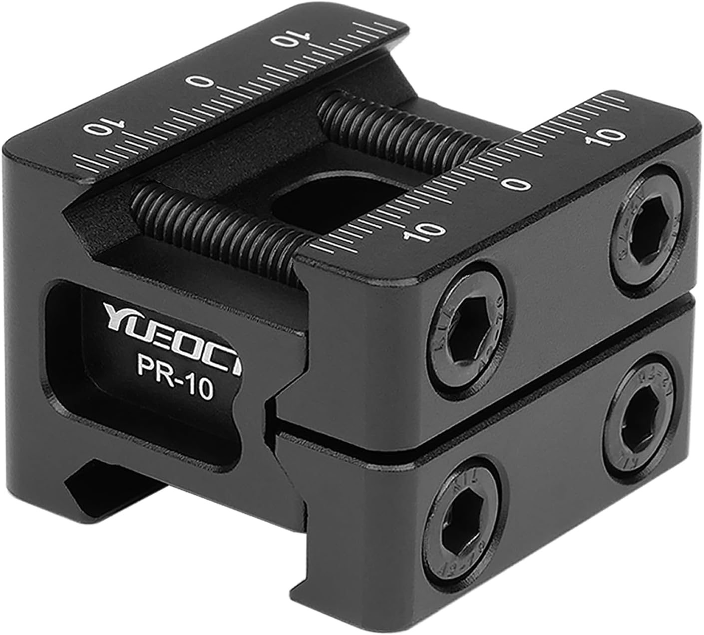 Metal Picatinny to Picatinny Dovetail Rail Mount Clamp Riser Adapter with Anti-Slip Stopping Screws