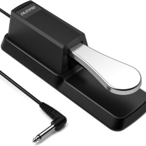 Sustain Pedal for Yamaha Keyboard, Piano Keyboard Pedal with Polarity Switch for Casio, MIDI, Roland Electronic Keyboards and Digital Pianos, 1/4 Inch Jack Sustain Pedal for Yamaha Keyboard, Piano Keyboard Pedal with Polarity Switch for Casio, MIDI, Roland Electronic Keyboards and Digital Pianos, 1/4 Inch Jack
