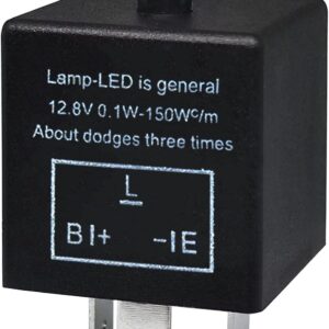 Led Flasher Relay CF-13, 3 Pins Adjustable Turn Signal Relay CF13 EP34 – Flasher Relay for Led Lights Hyper Blink Flash Resolve Rapid Quick Flash Issue Led Flasher Relay CF-13, 3 Pins Adjustable Turn Signal Relay CF13 EP34 – Flasher Relay for Led Lights Hyper Blink Flash Resolve Rapid Quick Flash Issue