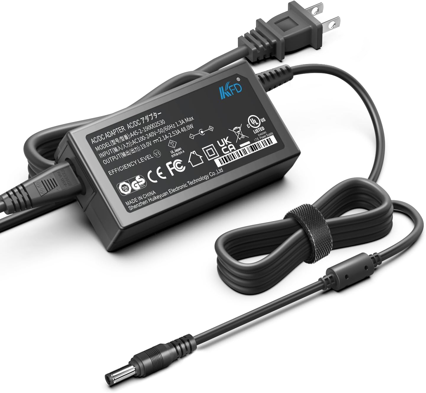 KFD 19V AC Adapter for HP vh240a 27F 27xw 27xi 24ea 25xi ADPC1945 Koorui 27E6QC Monitor Philips 220C4 226V6 227E7 237E7 Asus VG248 VG275Q VG258Q MSI Optix G241V G24C6 G27C5 Monitor Power Supply Cord
