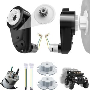 2PCS 24V RS555 35000RPM High-Speed Steel Gears Motor Gearbox for Power Wheels Ride on Car Motor Upgrade,18V-24V Motor Conversion Kit,Coupler for Power Wheels Rubber Tire Upgrade Replacement Parts 2PCS 24V RS555 35000RPM High-Speed Steel Gears Motor Gearbox for Power Wheels Ride on Car Motor Upgrade,18V-24V Motor Conversion Kit,Coupler for Power Wheels Rubber Tire Upgrade Replacement Parts