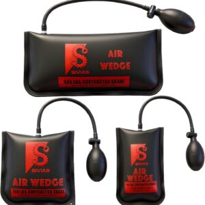 Air Wedge Shim, 3 Sizes Commercial Inflatable Air Pump Wedge Bag Tool, Air Bag Tool for Variety of Jobs,Professional Leveling Kit & Alignment Tool, Maximum 500LB Rating Air Wedge Shim, 3 Sizes Commercial Inflatable Air Pump Wedge Bag Tool, Air Bag Tool for Variety of Jobs,Professional Leveling Kit & Alignment Tool, Maximum 500LB Rating