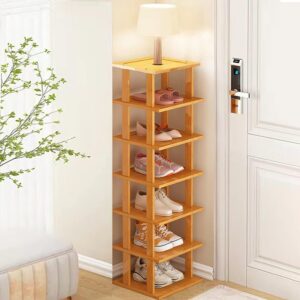 Bamboo Shoe Rack – Vertical Shoe Rack for Small Spaces, Tall Narrow Shoe Rack Organizer for Closet Entryway Corner Garage and Bedroom,Skinny Shoe Shelf Free Stackable DIY – Space Saving Storage Bamboo Shoe Rack – Vertical Shoe Rack for Small Spaces, Tall Narrow Shoe Rack Organizer for Closet Entryway Corner Garage and Bedroom,Skinny Shoe Shelf Free Stackable DIY – Space Saving Storage