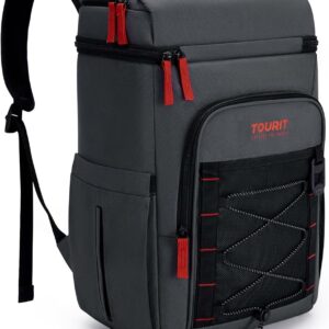 TOURIT Insulated Backpack Cooler: 30 Cans Waterproof Leakproof Soft Cooler Bag Beach Travel Picnic Camping TOURIT Insulated Backpack Cooler: 30 Cans Waterproof Leakproof Soft Cooler Bag Beach Travel Picnic Camping