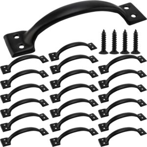 20 Pack Black Metal Gate Handles, 5.4 Inch Door Pull Handle Shed Door Handle with Screws, Screen Door Handle Fence Gate Handles for Outdoor Fences Wooden Doors 20 Pack Black Metal Gate Handles, 5.4 Inch Door Pull Handle Shed Door Handle with Screws, Screen Door Handle Fence Gate Handles for Outdoor Fences Wooden Doors
