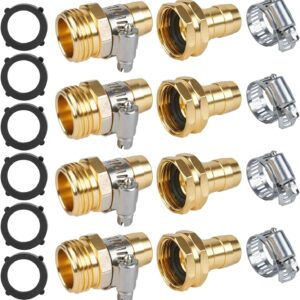 4 Set Garden Hose Repair Kit – 3/4″ and 5/8″ Garden Hose Repair Connector Male & Female Ends Replacement Aluminum Water Hose Mender Set 4 Set Garden Hose Repair Kit – 3/4″ and 5/8″ Garden Hose Repair Connector Male & Female Ends Replacement Aluminum Water Hose Mender Set