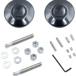 Black Aluminum 2.44 inches Diameter Universal Quick Latch Hood Pins, Quick Release Latch Push Button,Quick Release Hood Cap Pin Lock Clip Kit for Hood Bumper or DIY Black Aluminum 2.44 inches Diameter Universal Quick Latch Hood Pins, Quick Release Latch Push Button,Quick Release Hood Cap Pin Lock Clip Kit for Hood Bumper or DIY