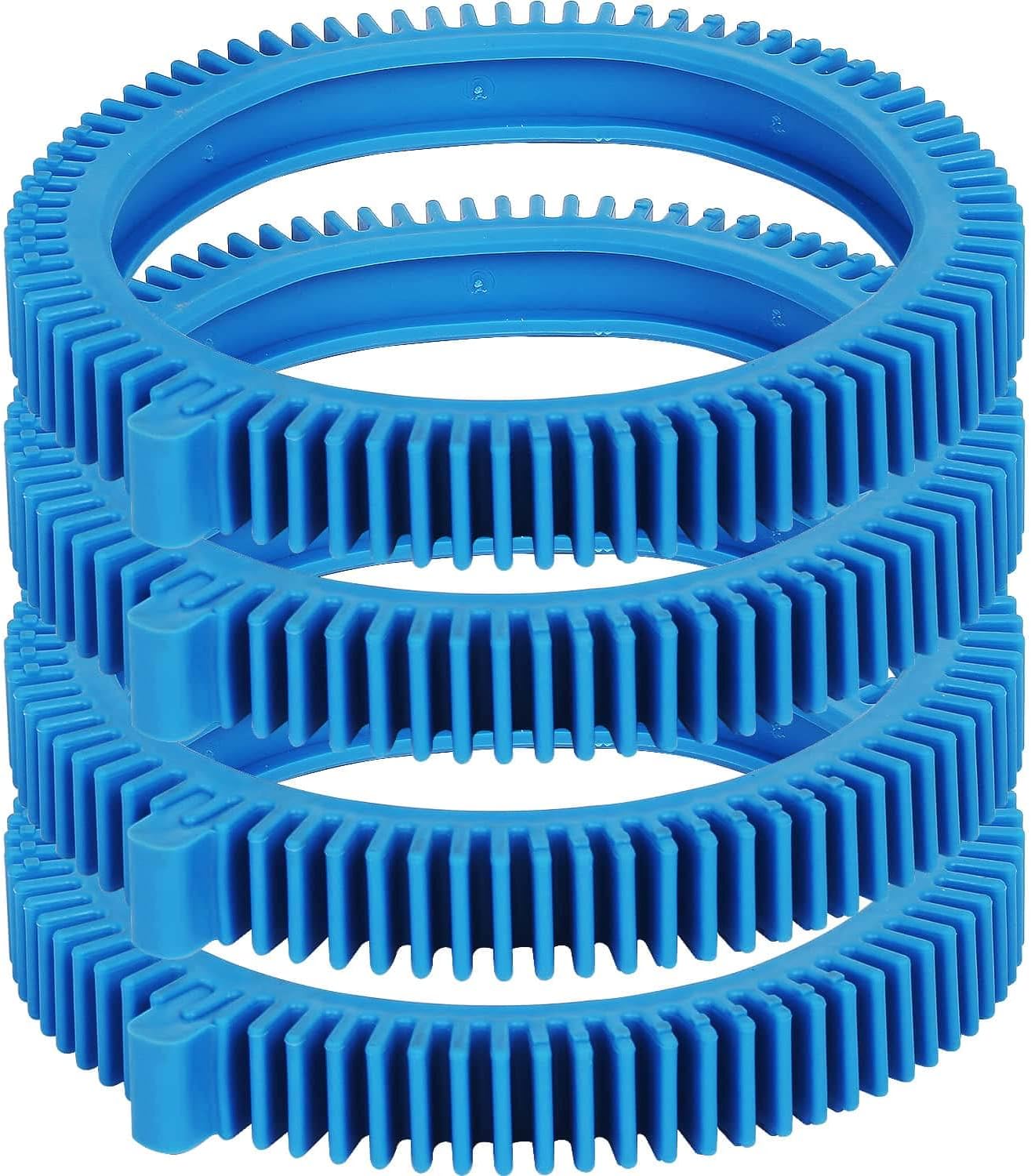 896584000-143 Pool Cleaner Front Tire kit with Super Hump by Seentech - Compatible with Poolvergnuegen and Hayward Phoenix Cleaners - Pool Blue Standard Back Tire (4-pack)