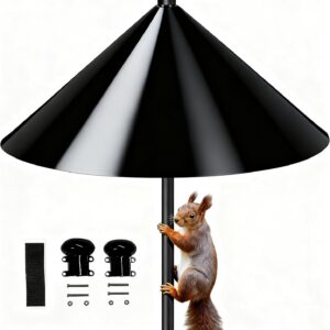 Squirrel Baffle for Bird Feeder Pole – 19 Inch for Shepherd’s Hook, Squirrel Proof Cone (1 Pack, Black) Squirrel Baffle for Bird Feeder Pole – 19 Inch for Shepherd’s Hook, Squirrel Proof Cone (1 Pack, Black)