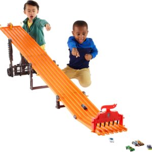Hot Wheels Toy Car Playset with Lights, Sounds & 6 1:64 Scale Vehicles, Super 6-Lane Raceway, 8-foot Track that Rolls Up for Storage (Amazon Exclusive) Hot Wheels Toy Car Playset with Lights, Sounds & 6 1:64 Scale Vehicles, Super 6-Lane Raceway, 8-foot Track that Rolls Up for Storage (Amazon Exclusive)