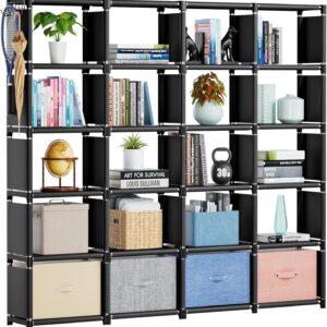 Mavivegue Book Shelf, 20 Cube Storage Organizer, DIY Bookcase, Metal Cube Bookshelf,Tall Book case for Bedroom, Living Room,Office,Closet Storage Organizer, Black Cubicle Storage Rack Mavivegue Book Shelf, 20 Cube Storage Organizer, DIY Bookcase, Metal Cube Bookshelf,Tall Book case for Bedroom, Living Room,Office,Closet Storage Organizer, Black Cubicle Storage Rack