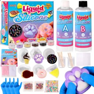 JOICEE Taba Squishy Kit, DIY Squishy Making Kit 18OZ 1:1 AB Liquid Silicone with 6 Molds for Make Your Own Super Soft Squishies Maker Kits Birthday Holiday Gifts Party Favors JOICEE Taba Squishy Kit, DIY Squishy Making Kit 18OZ 1:1 AB Liquid Silicone with 6 Molds for Make Your Own Super Soft Squishies Maker Kits Birthday Holiday Gifts Party Favors