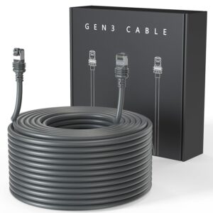 LUCMO 100FT/ 30M Cable for Starlink, Compatible with Starlink Standard Gen 3/ Standard 4/ 4X/ V4, Replacement Extension Cable Waterproof Satellite (100FT), Grey LUCMO 100FT/ 30M Cable for Starlink, Compatible with Starlink Standard Gen 3/ Standard 4/ 4X/ V4, Replacement Extension Cable Waterproof Satellite (100FT), Grey