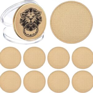 10 Pcs Blank Coins for Engraving Bulk, Blank Gold Coins Bulk 40 mm with Threaded Edged, Brass Challenge Coin Blanks with Acrylic Box for DIY Crafts, Commemorative, Collection Supplies, Laser Engraving 10 Pcs Blank Coins for Engraving Bulk, Blank Gold Coins Bulk 40 mm with Threaded Edged, Brass Challenge Coin Blanks with Acrylic Box for DIY Crafts, Commemorative, Collection Supplies, Laser Engraving
