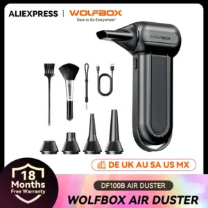 WOLFBOX DF100(MF100-BLACK) Portable Fan Blower Powerful Wireless Air Blower Air Duster Speed Adjustable for Car/PC/Home/Outdoor WOLFBOX DF100(MF100-BLACK) Portable Fan Blower Powerful Wireless Air Blower Air Duster Speed Adjustable for Car/PC/Home/Outdoor
